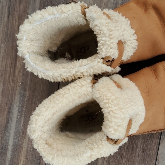 Ugg Australia Jocelin Shearling Buckle Boots ankle booties shoes sz 7 - Picture 6 of 14